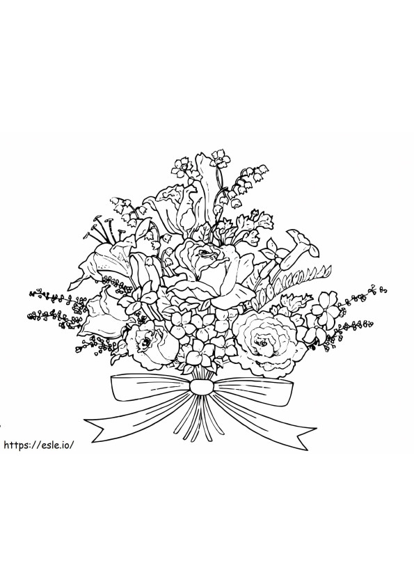 Coloriage Bouquet de mariage à imprimer dessin
