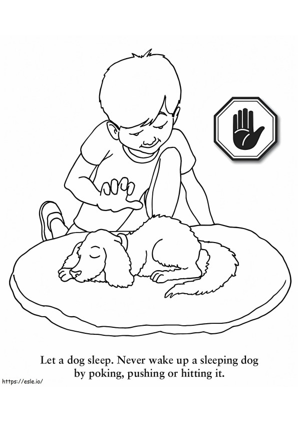 Dog Safety 4 coloring page