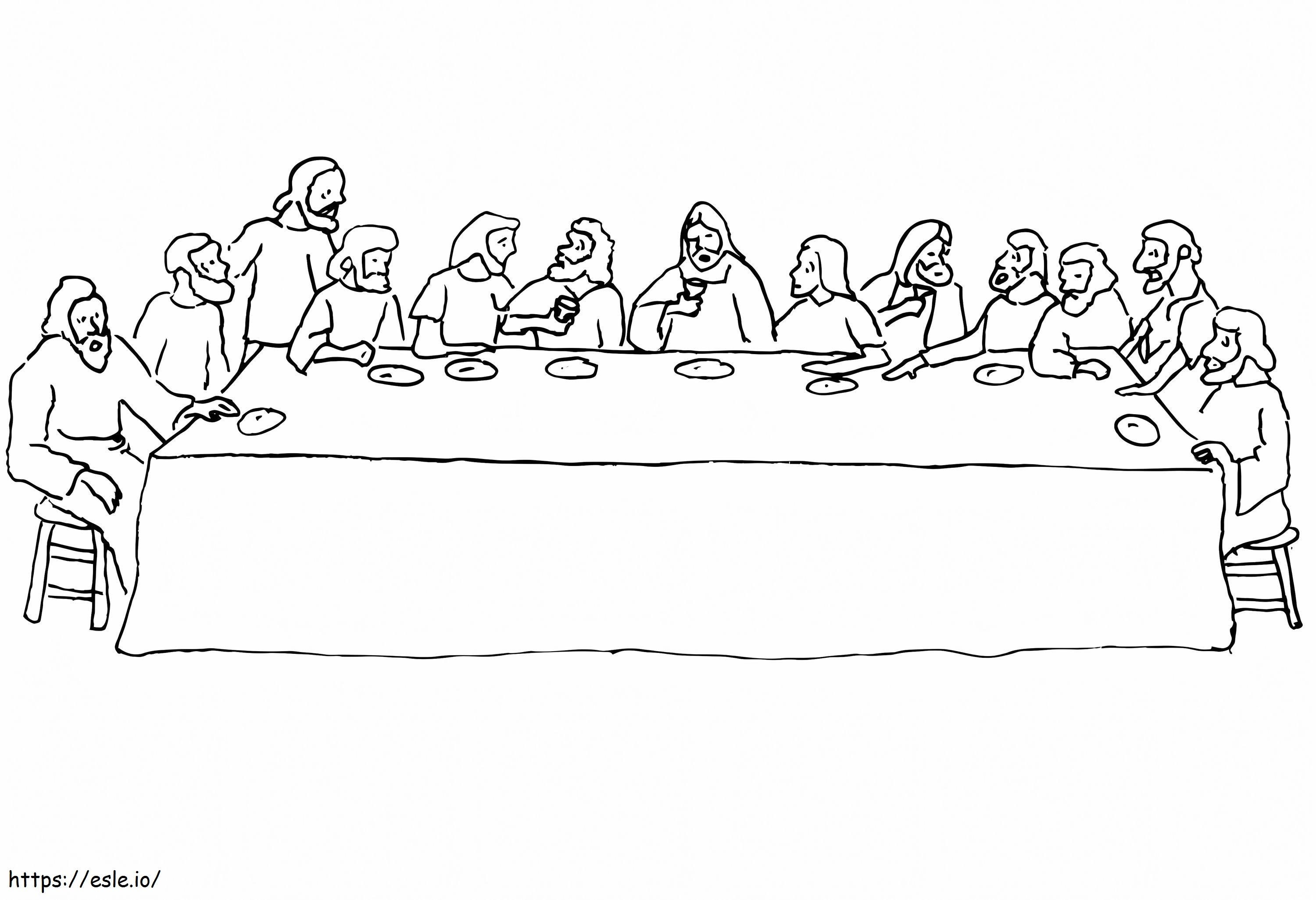 Last Supper 1 coloring page