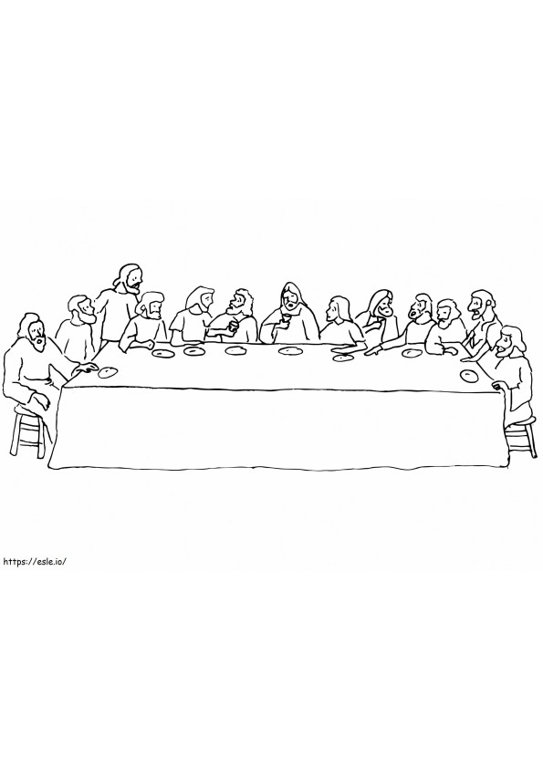 Last Supper 1 coloring page