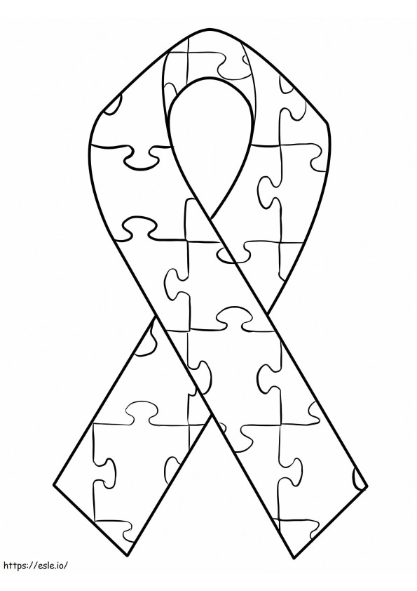 Autism Ribbon coloring page