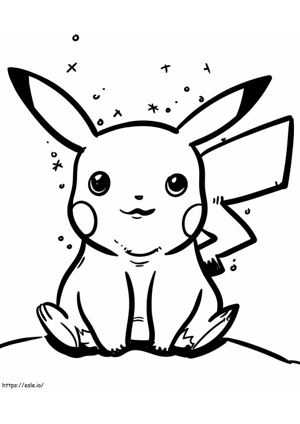 Pikachu Assis coloring page