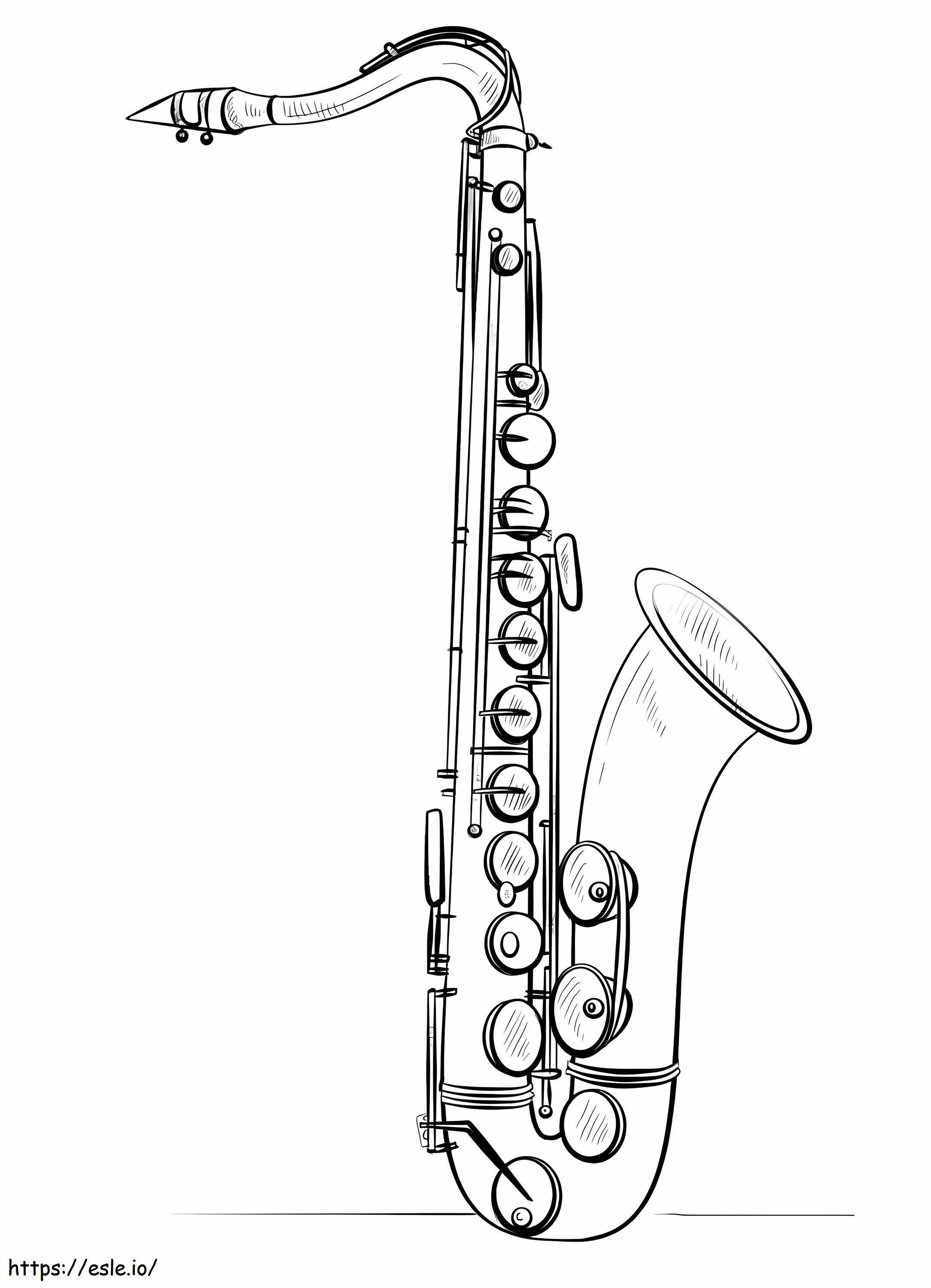Normale saxofoon kleurplaat kleurplaat