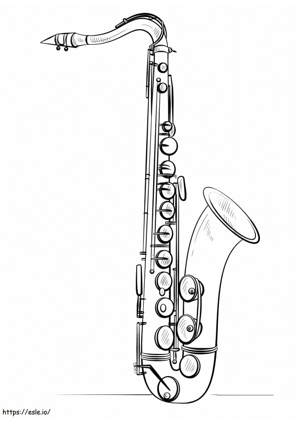 Coloriage Saxophone normal à imprimer dessin