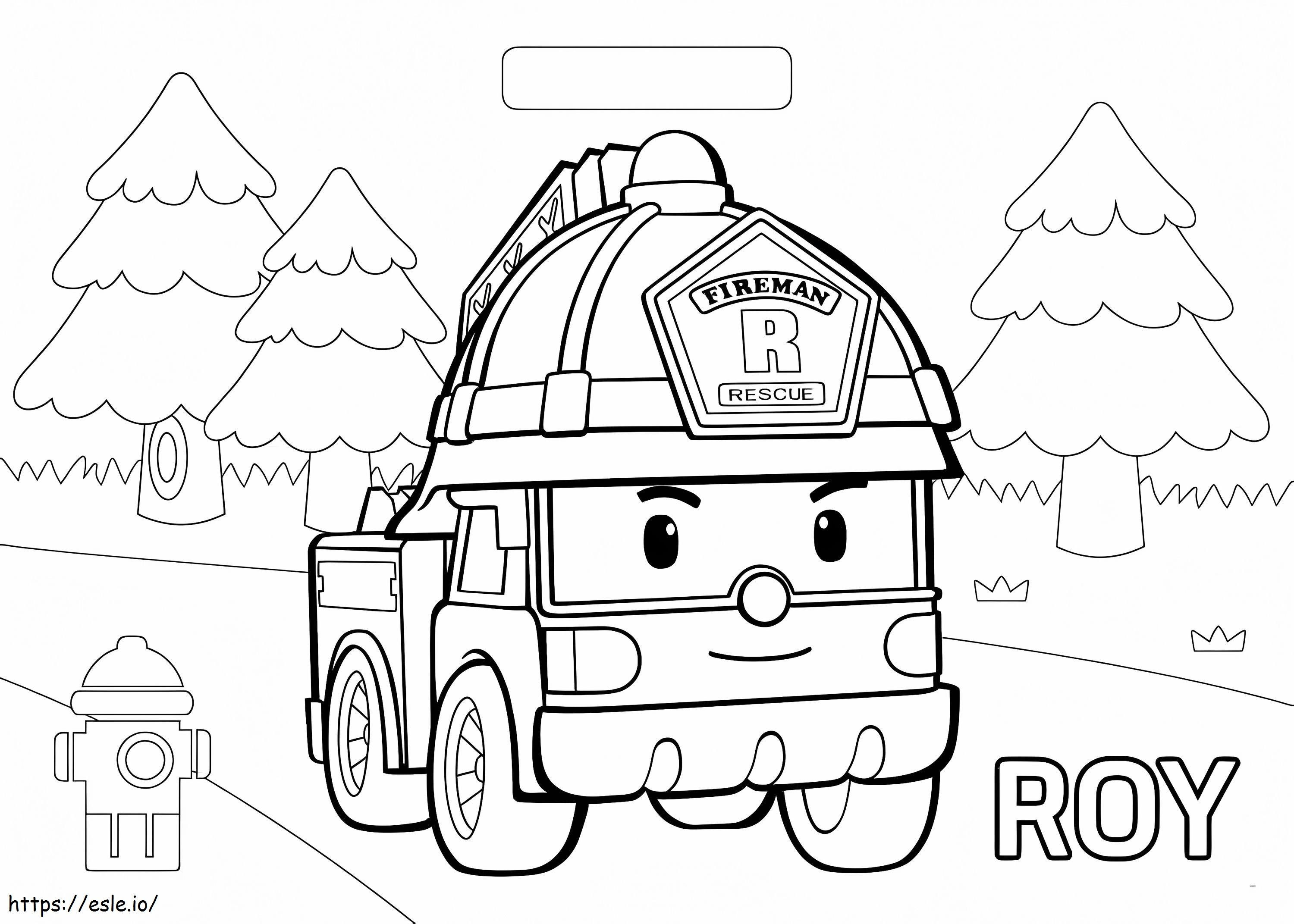 Robocar Poli Roy coloring page