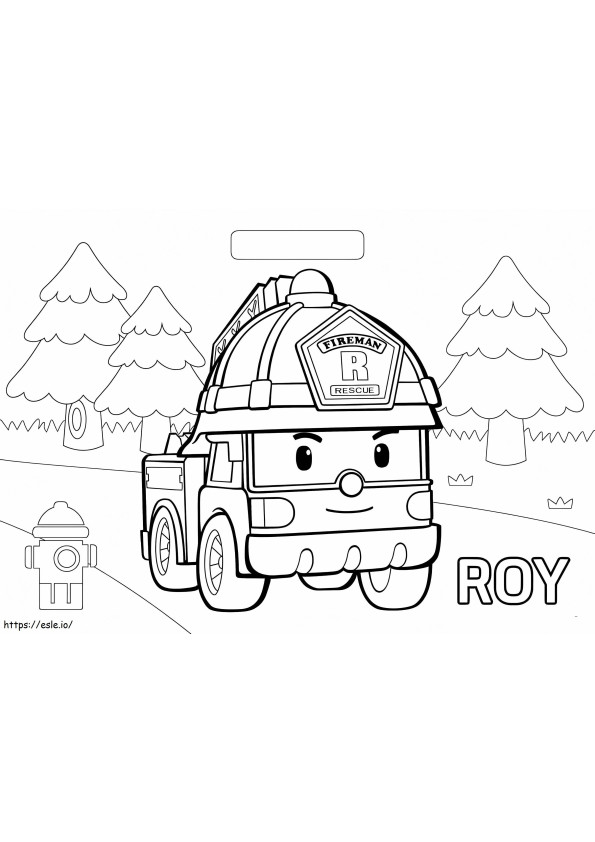 Robocar Poli Roy värityskuva