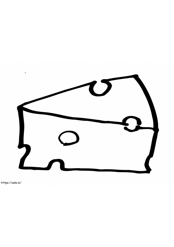 Simple Cheese 1 coloring page