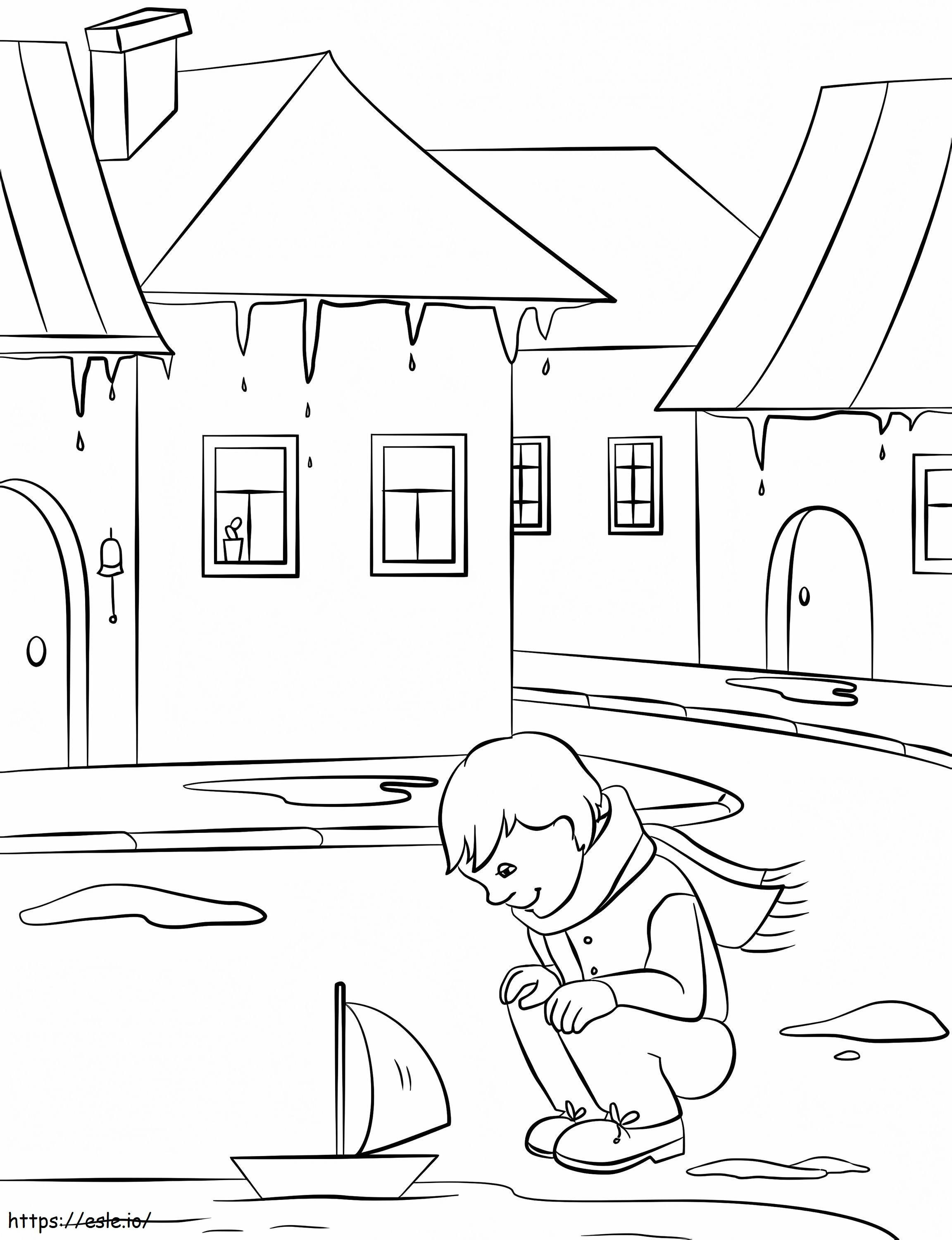 Spring In A Small Town coloring page