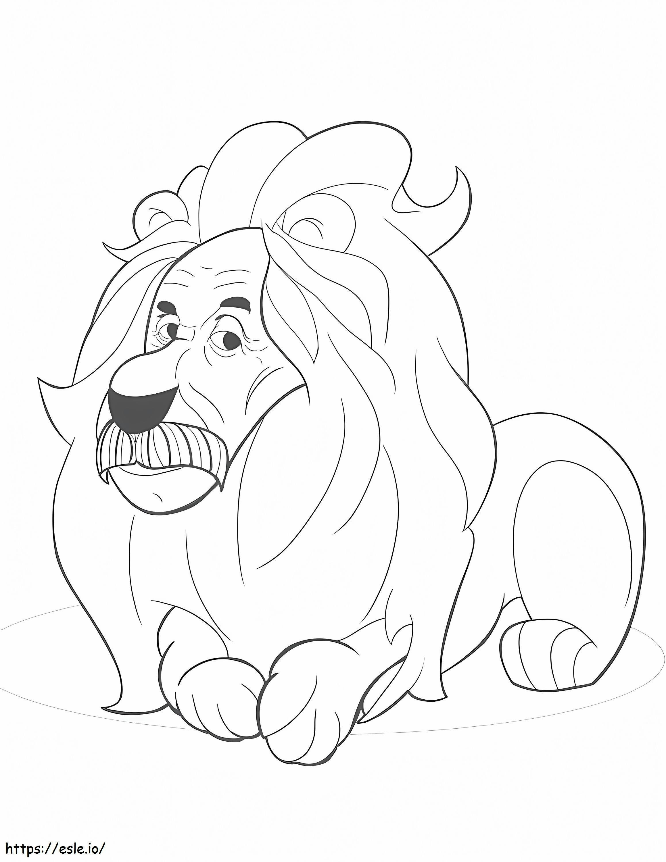 Coloriage Lion sage à imprimer dessin