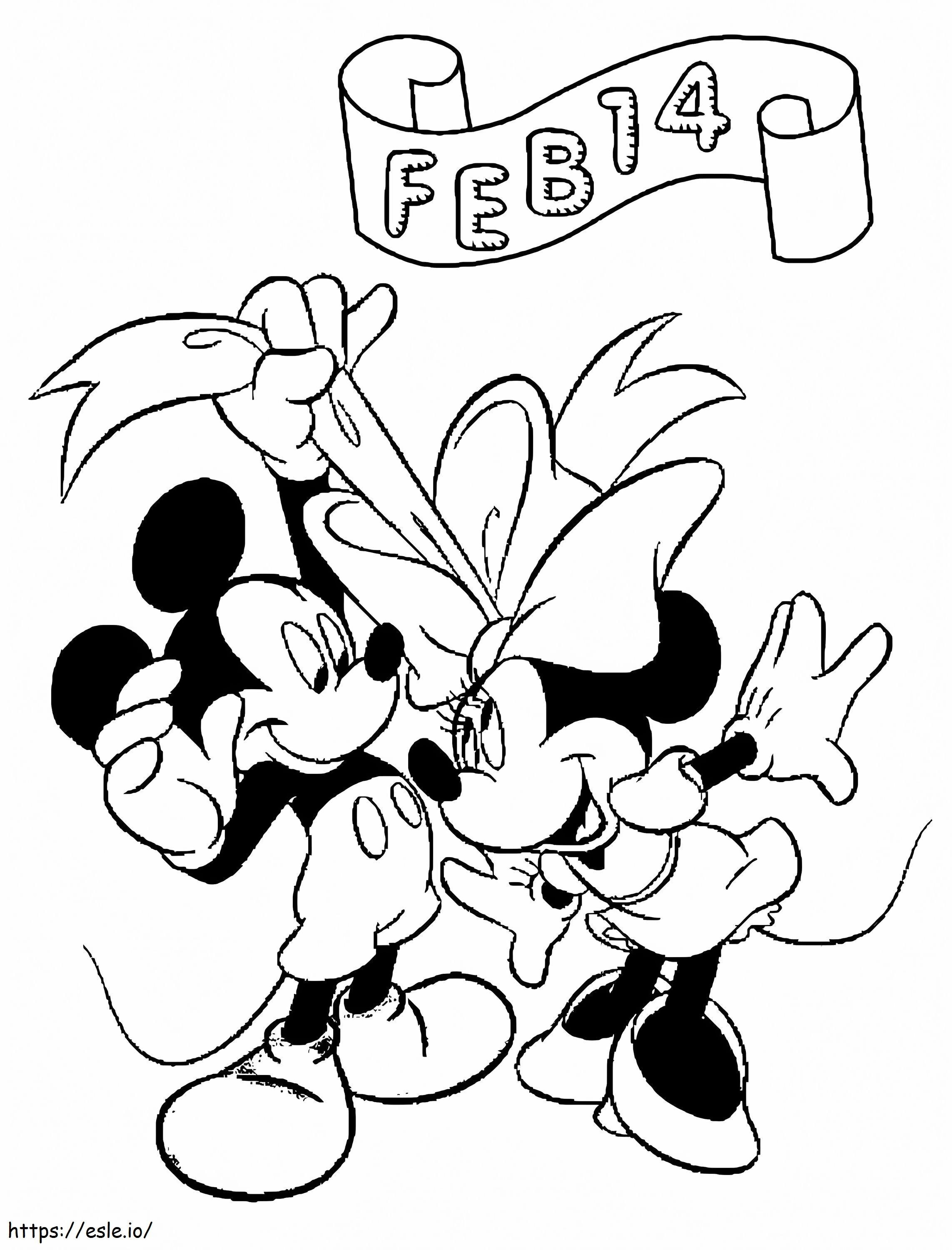 Disney-Valentinstag zum Ausmalen ausmalbilder