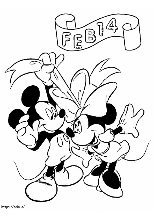 Disney Valentine To Color coloring page