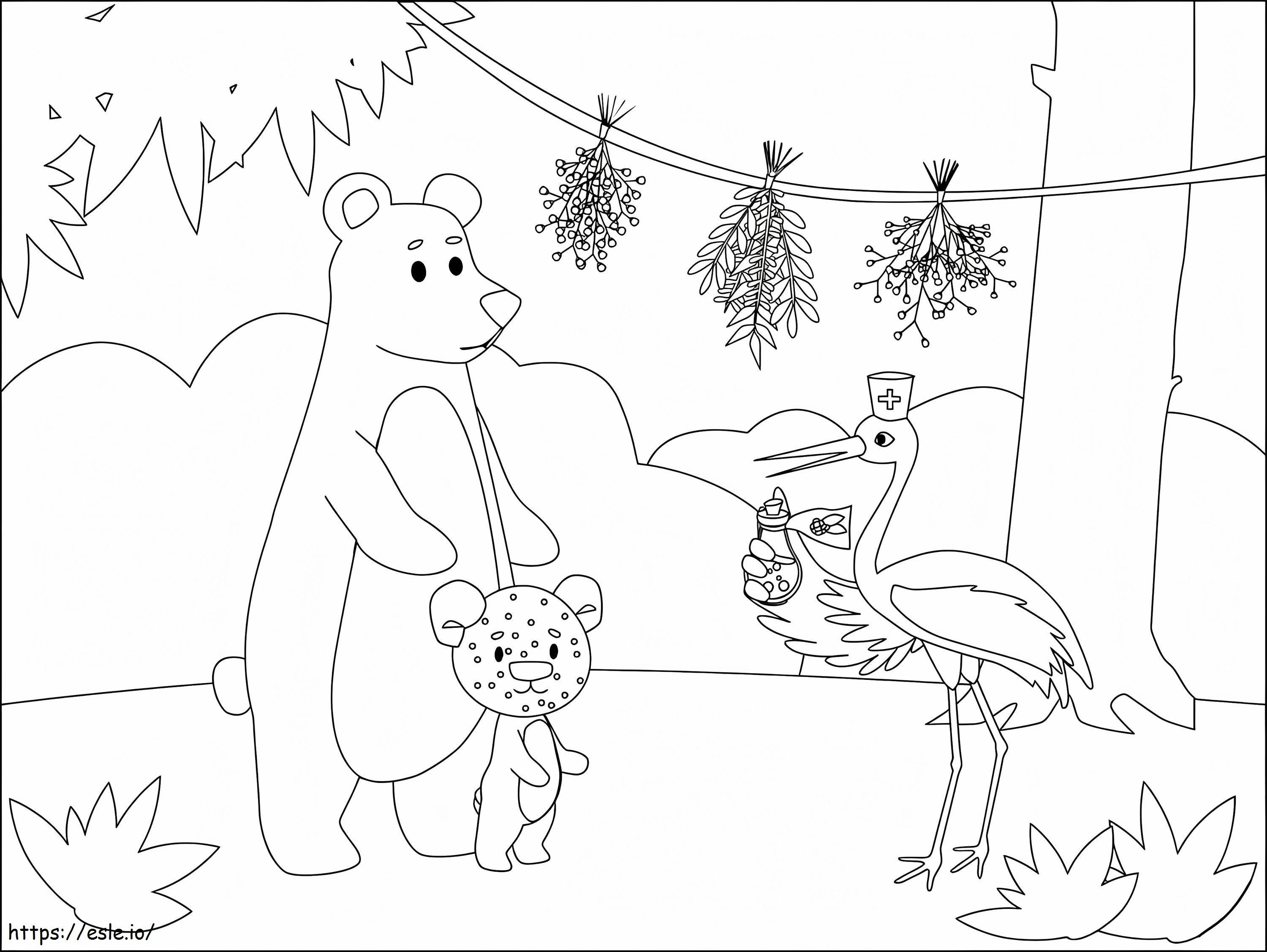 Macara și Urși de colorat