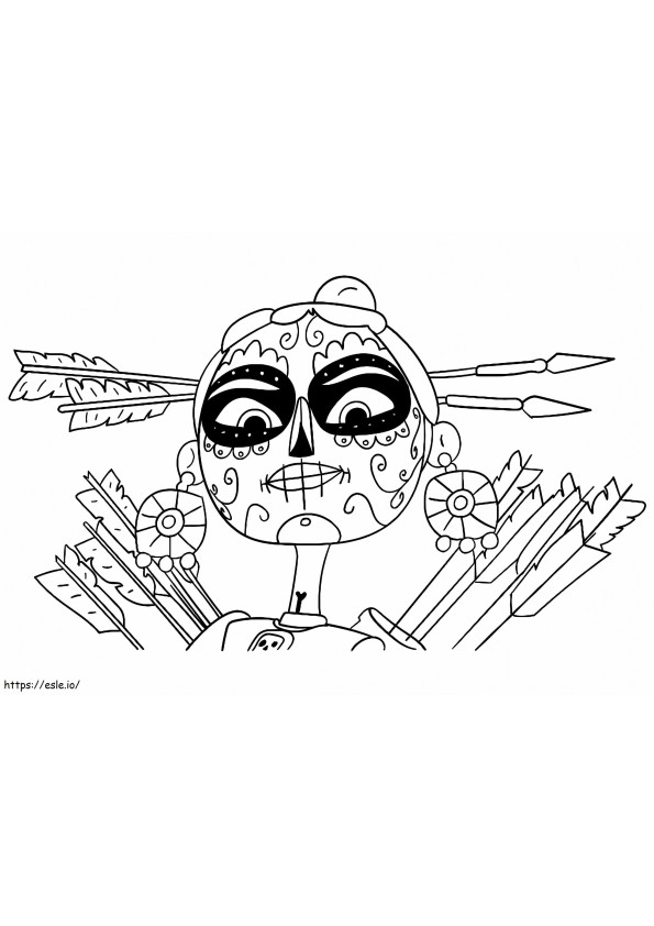 Chimi From Maya And The Three coloring page