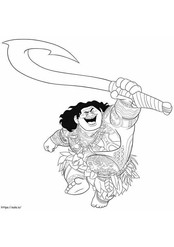 Cool Maui coloring page