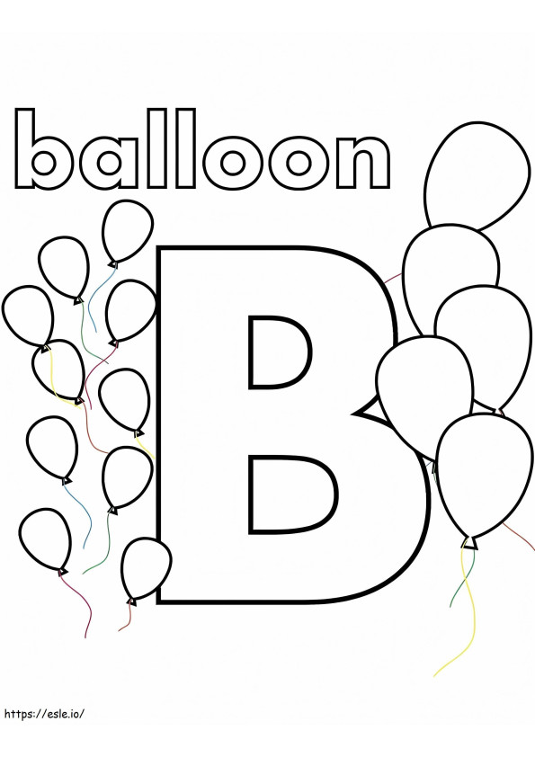 Globe Letter B coloring page