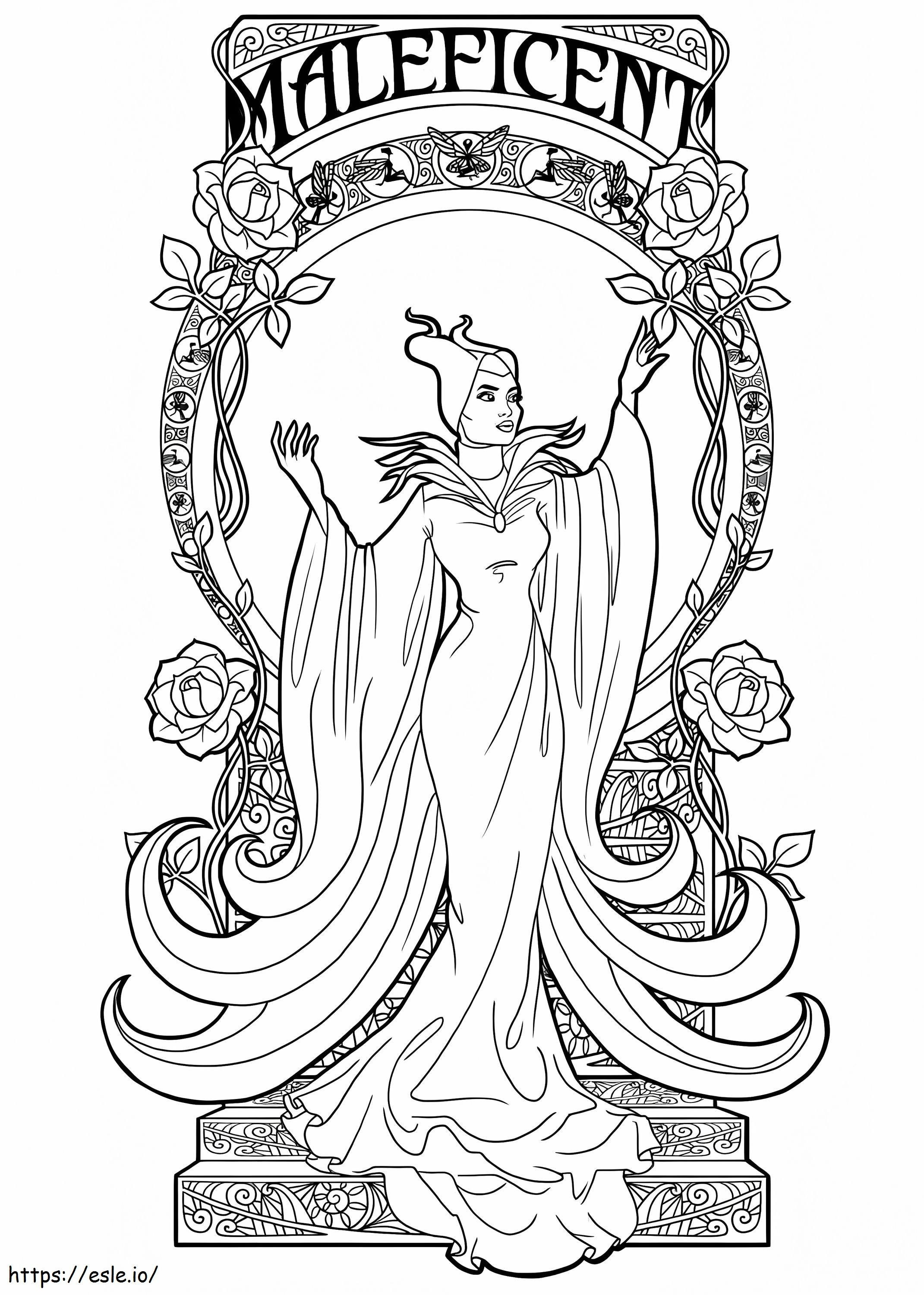 Evil Maleficent coloring page