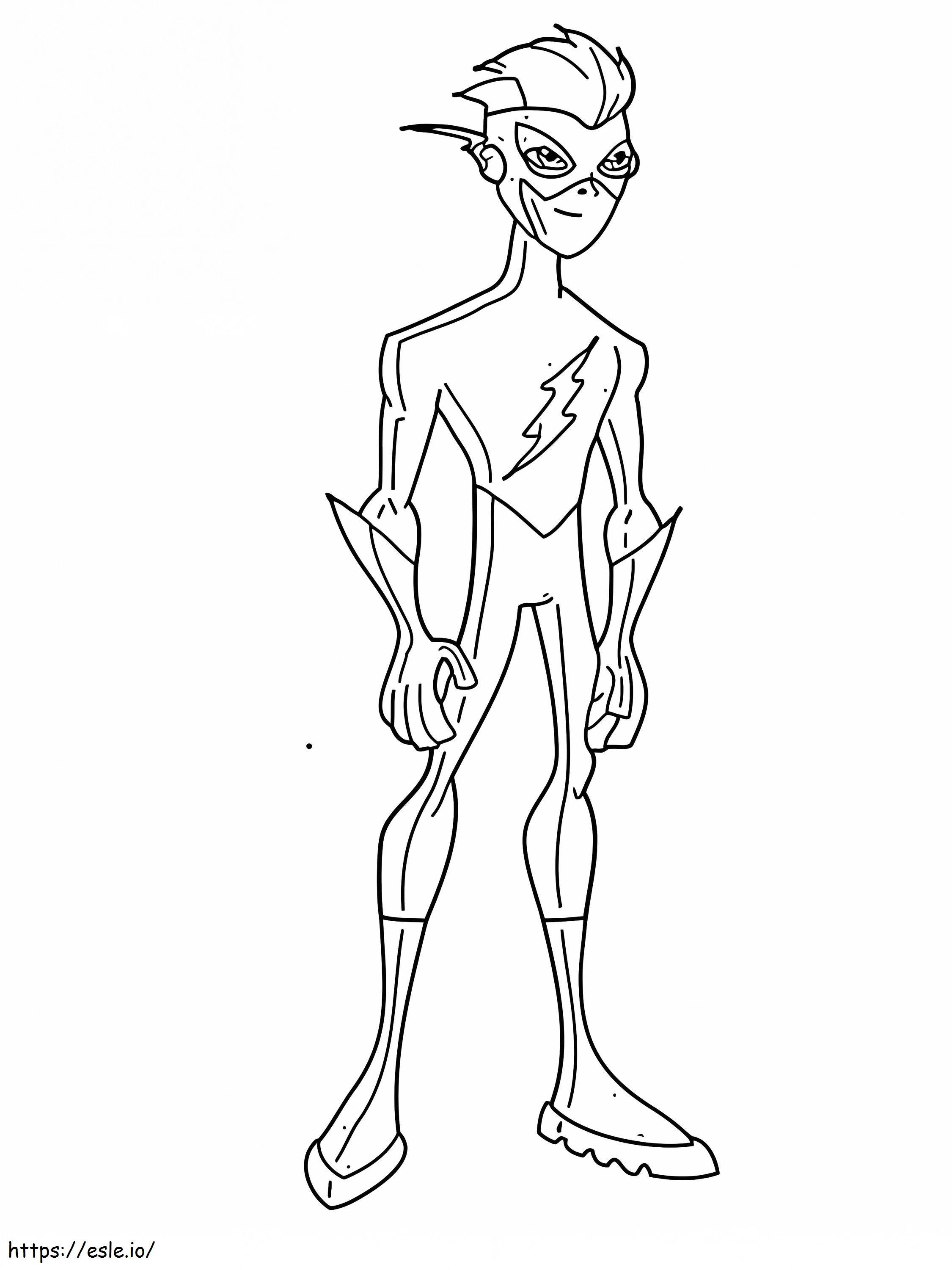 Flash Wally West coloring page