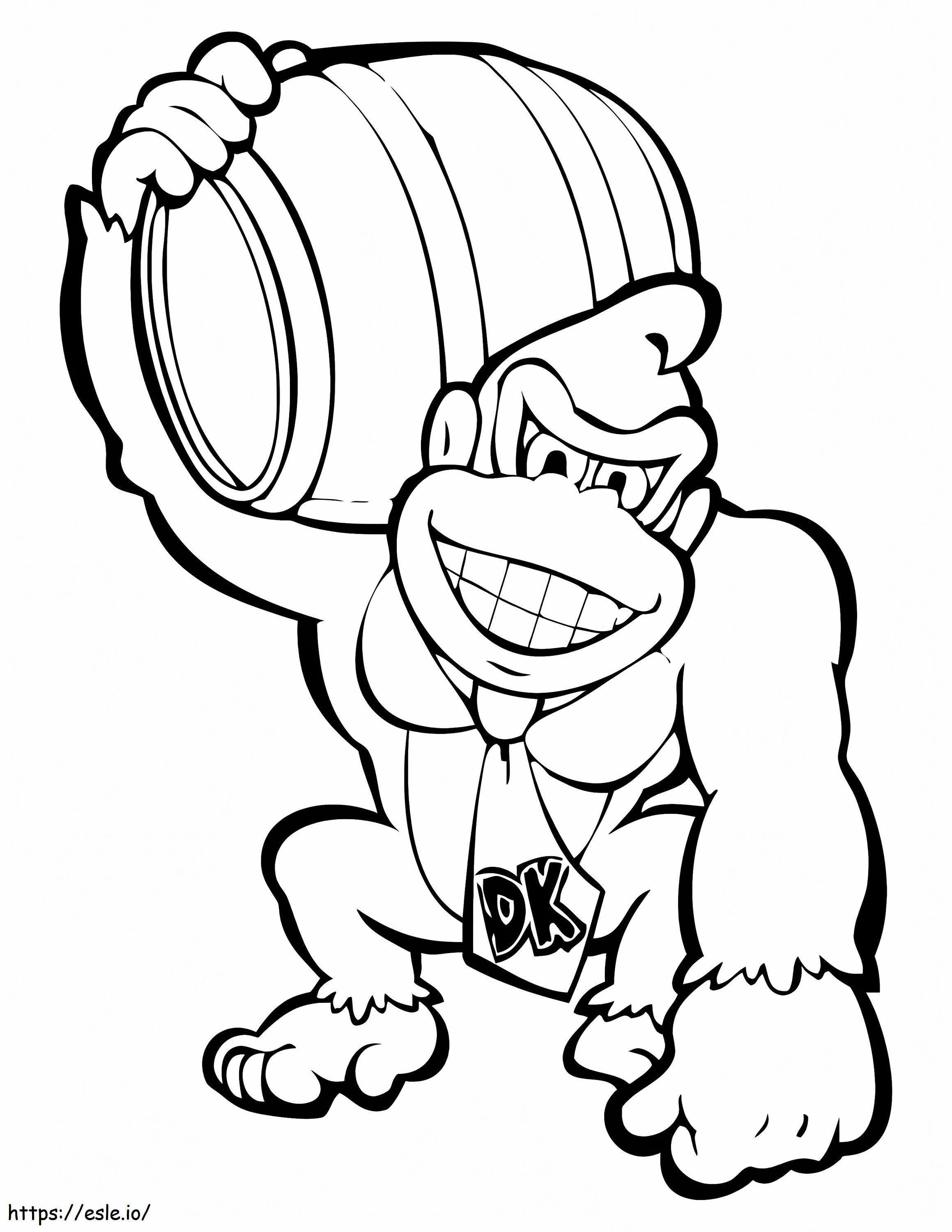 Mario Donkey Kong coloring page