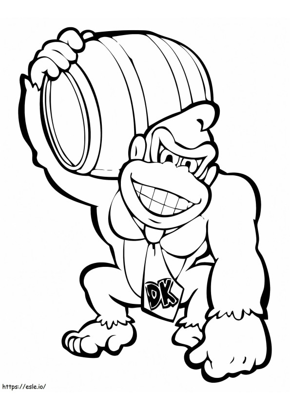 Mario Donkey Kong de colorat