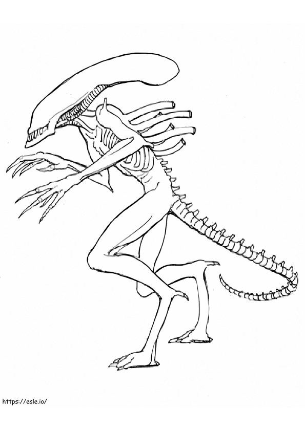 Big Alien coloring page