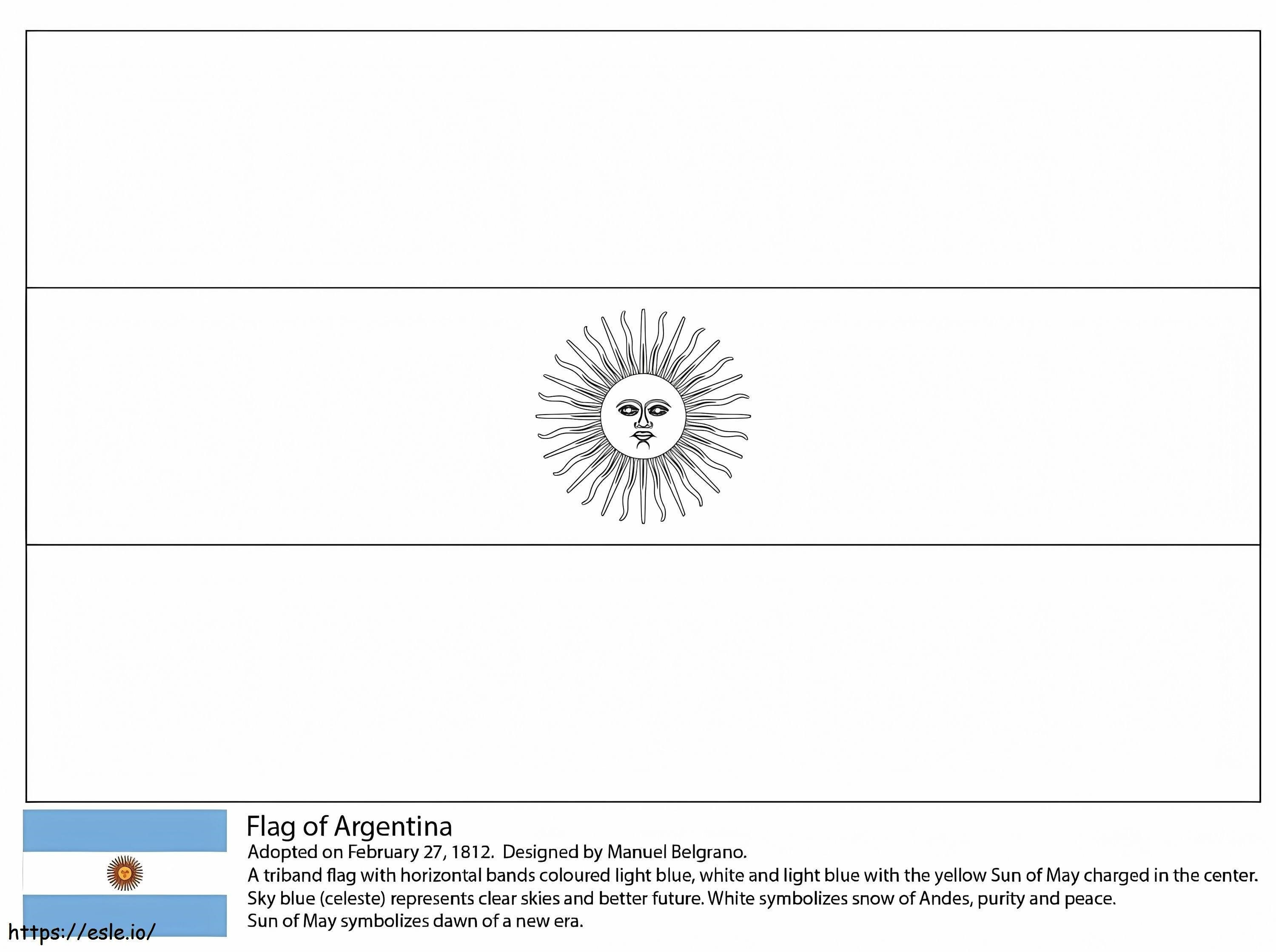 Bendera Argentina Gambar Mewarnai