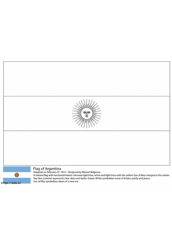 Argentina Flag coloring page
