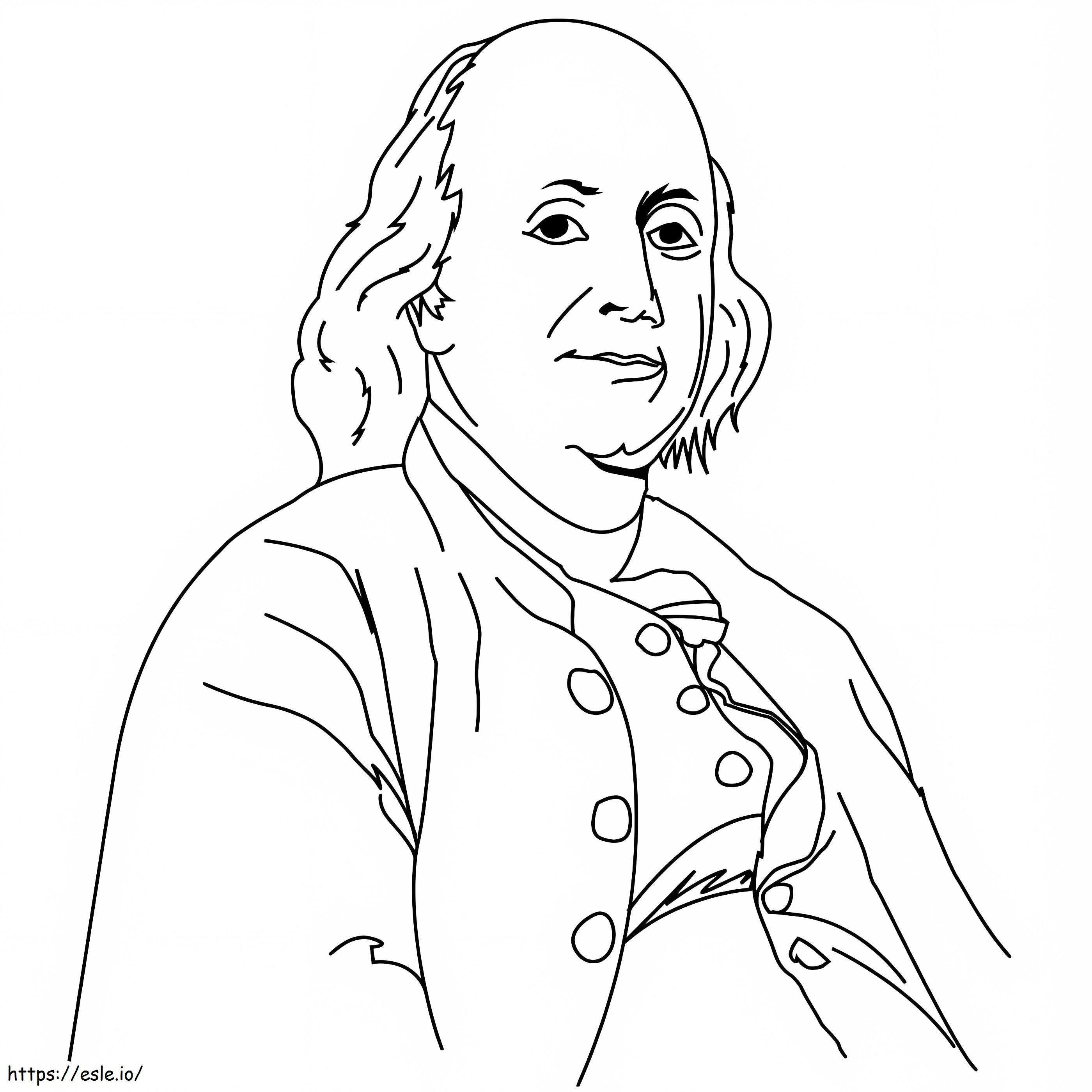 Benjamin Franklin 4 de colorat