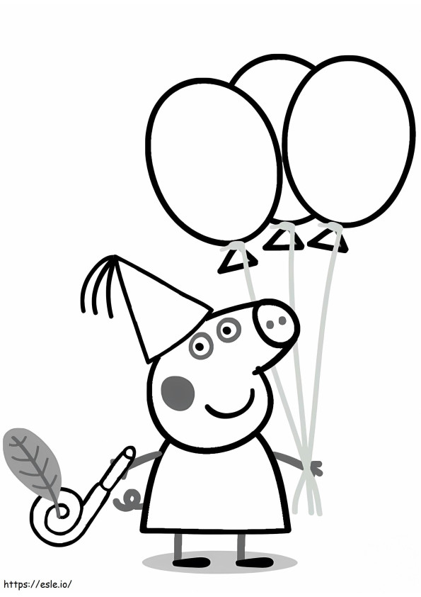 1580803325 Peppa Pig Coloring Book Best Of Peppa Pig With Ballons Of Peppa Pig Coloring Book coloring page
