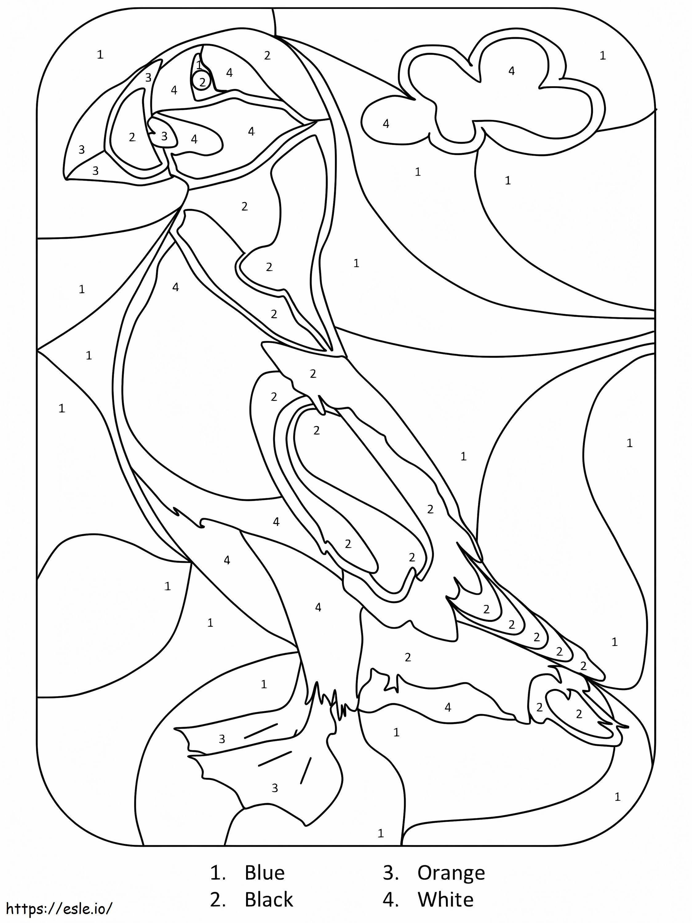 Puffin Color By Number coloring page