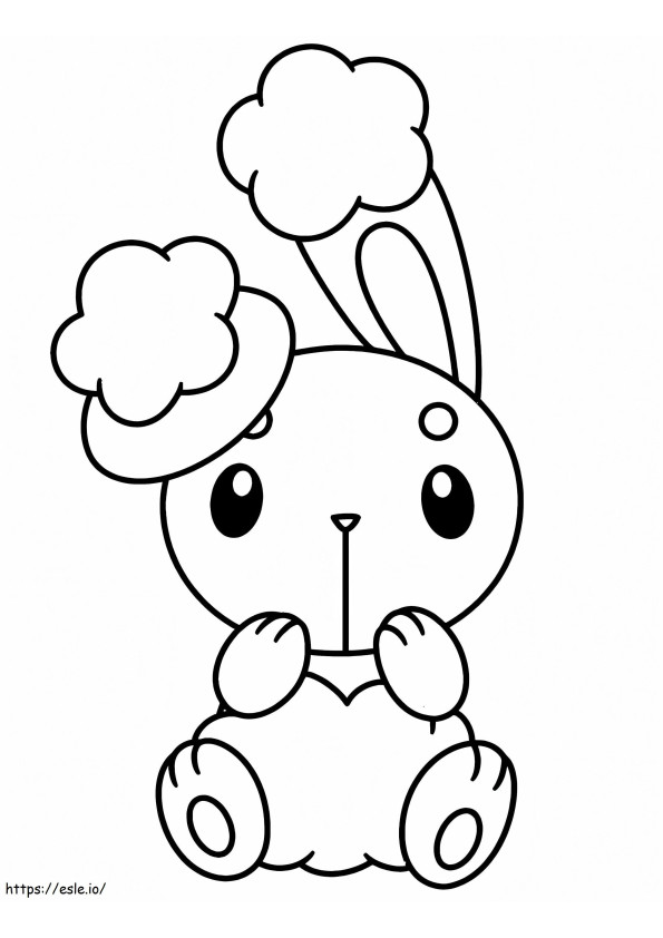 Adorável Pokémon Buneary para colorir