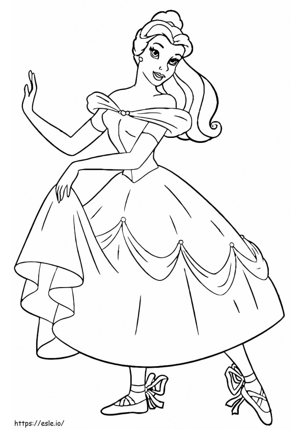 Cool Ballerina coloring page