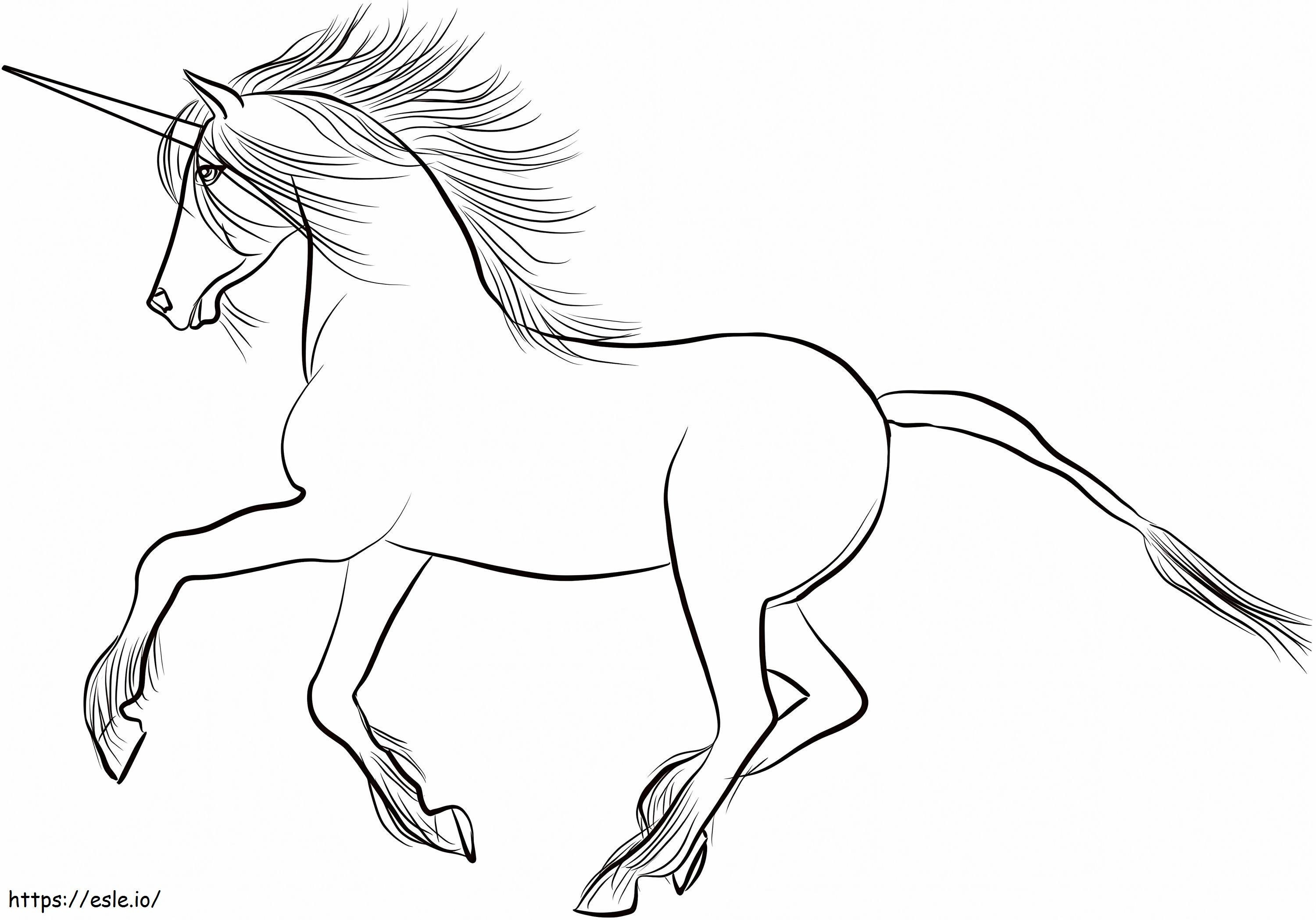 Running Unicorn 2 coloring page
