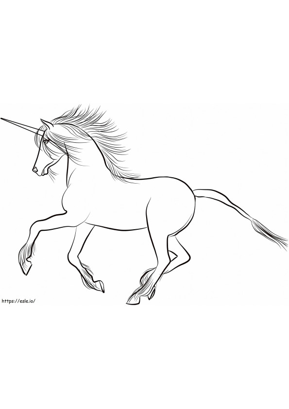 Running Unicorn 2 coloring page