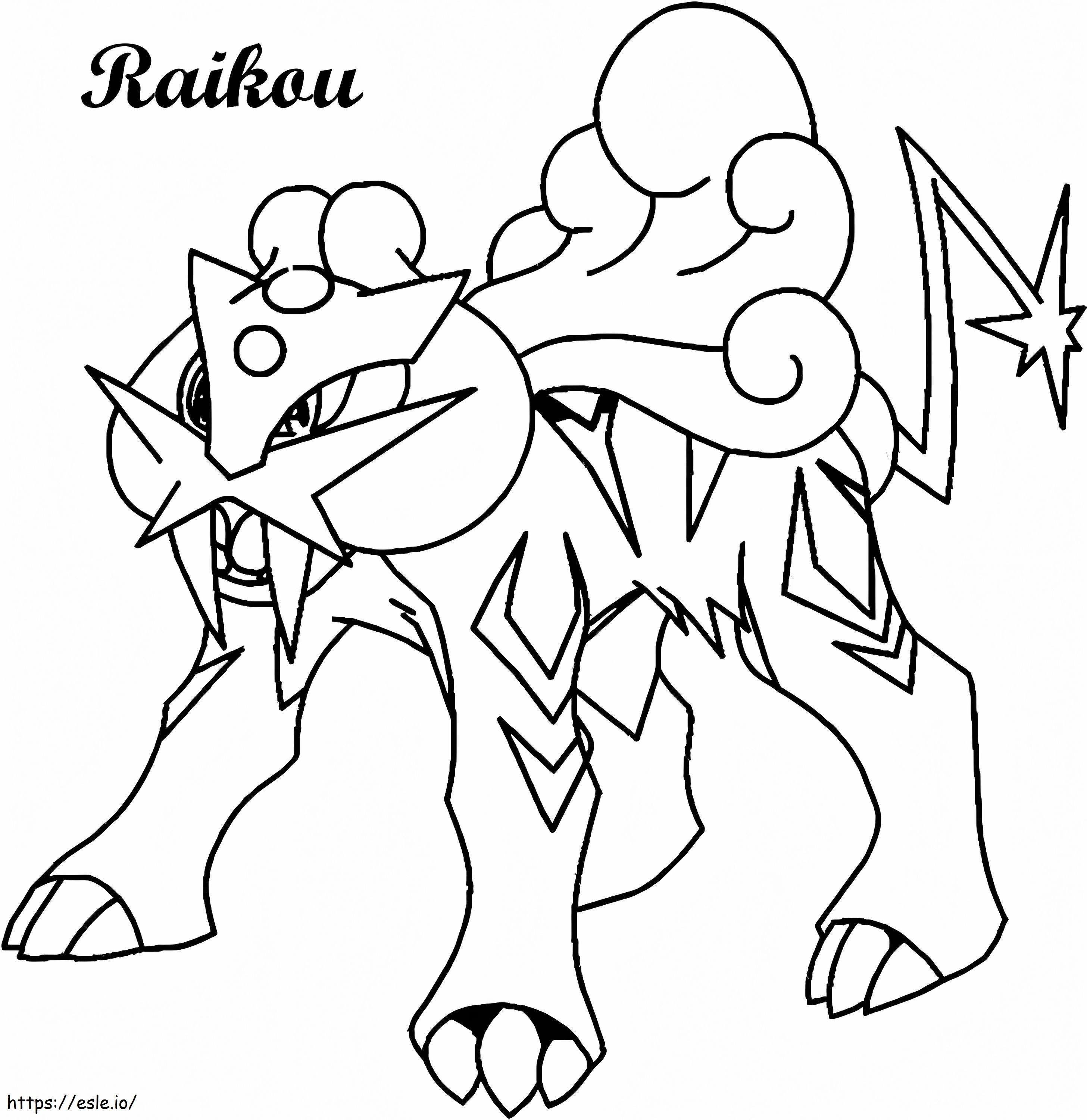 Coloriage Raikou 4 à imprimer dessin