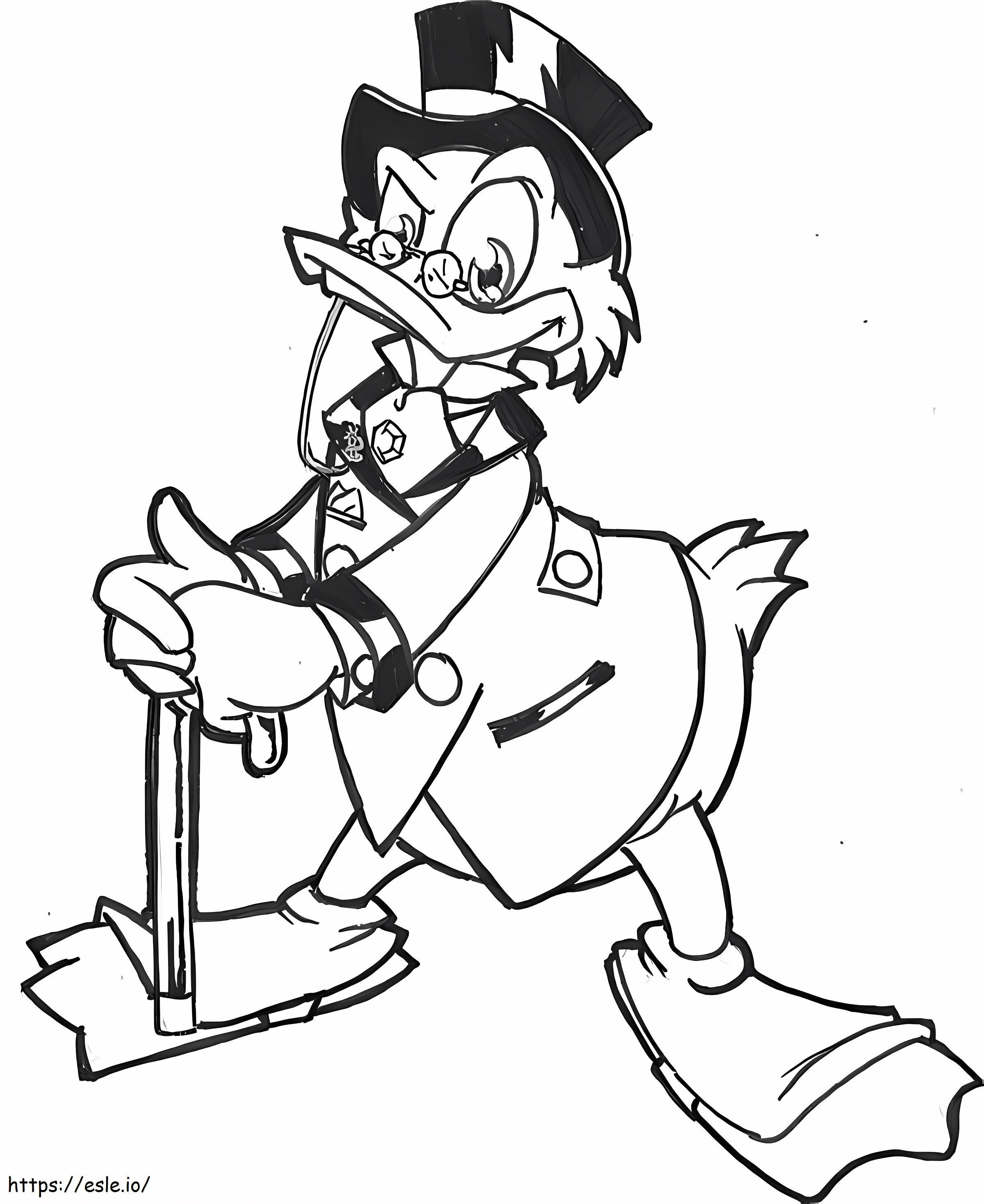 Siisti Scrooge McDuck värityskuva