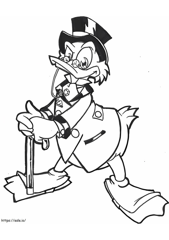 Siisti Scrooge McDuck värityskuva