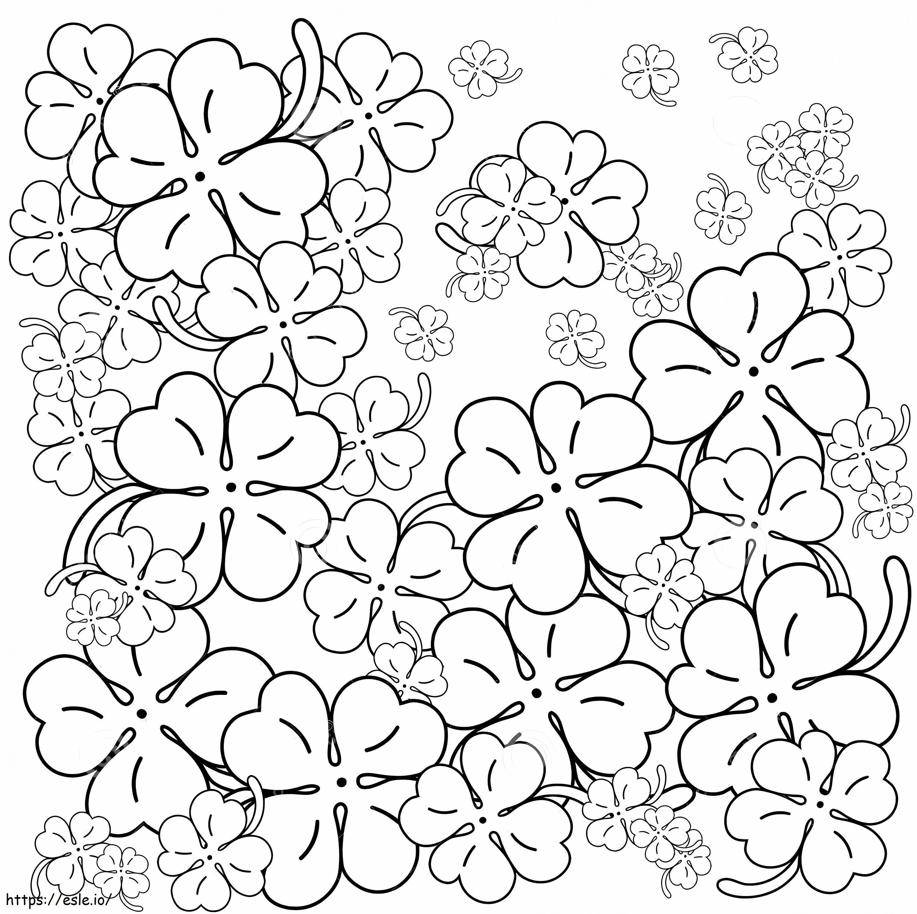 Adult Clover coloring page