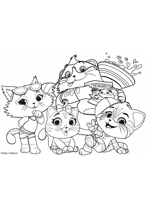 44 Cats coloring page