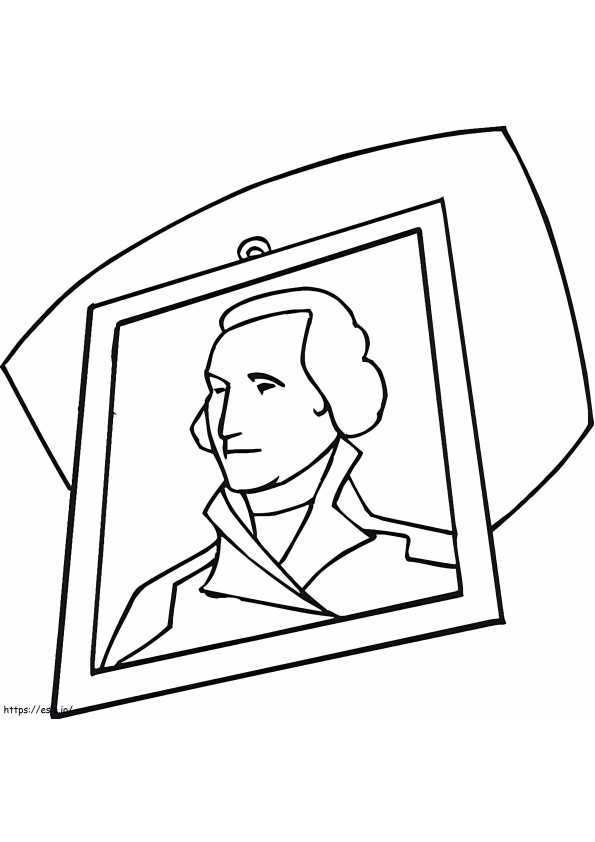 George Washington-Porträt 1 ausmalbilder