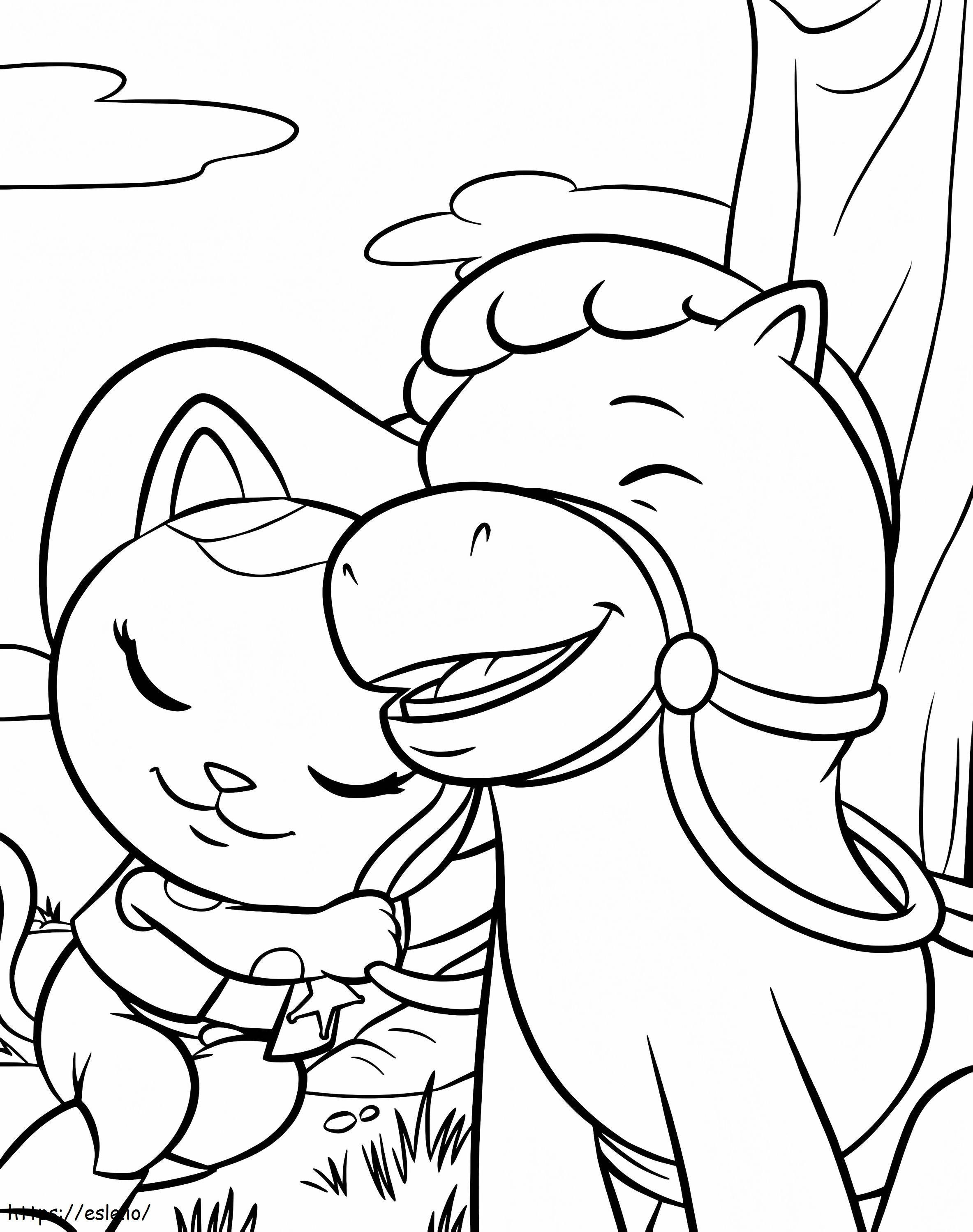 Happy Sheriff Callie And Sparky coloring page