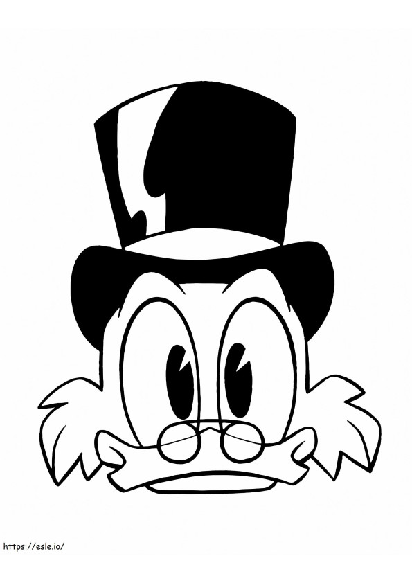 Scrooge McDuck Face coloring page