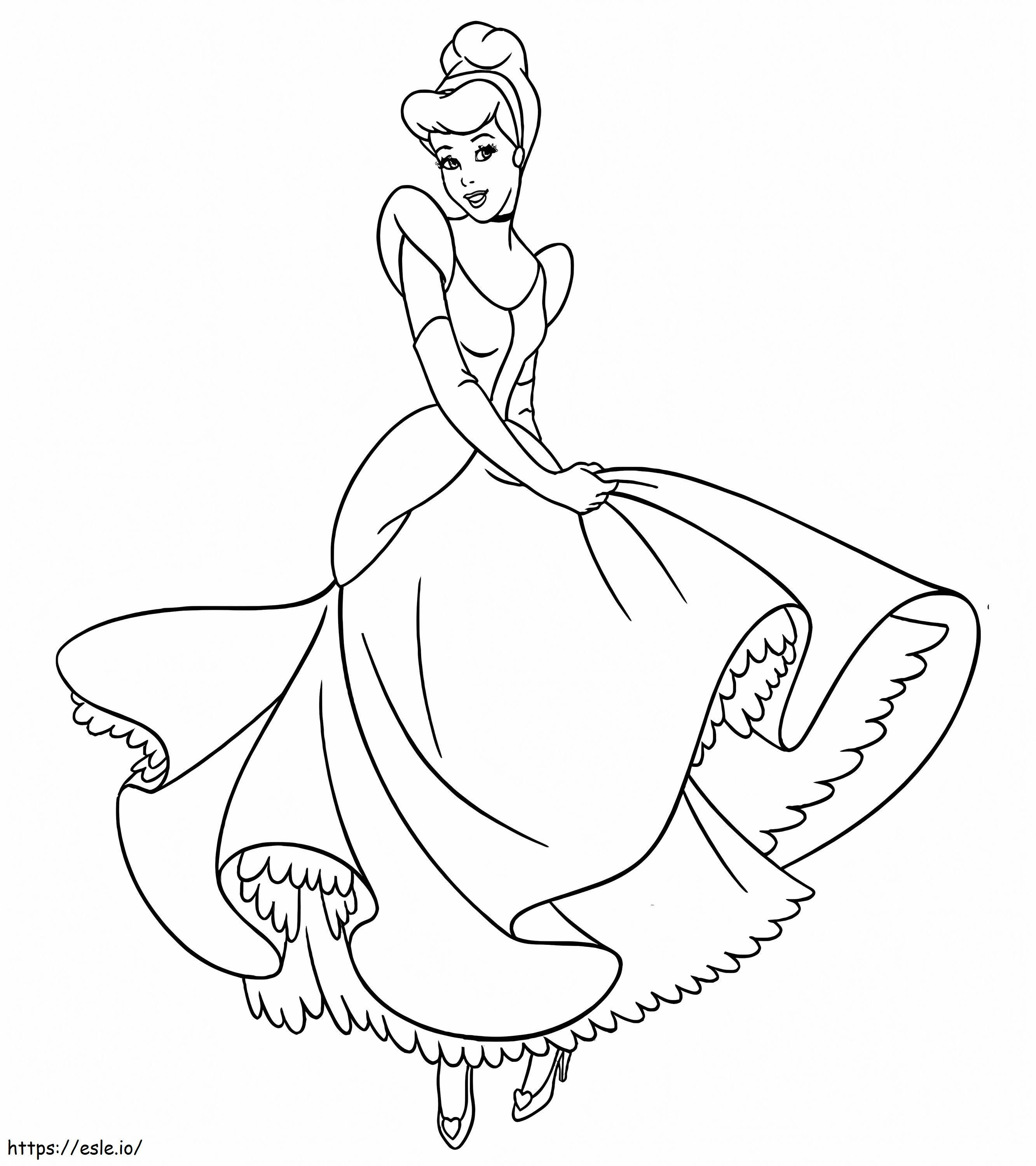 Funny Cinderella coloring page