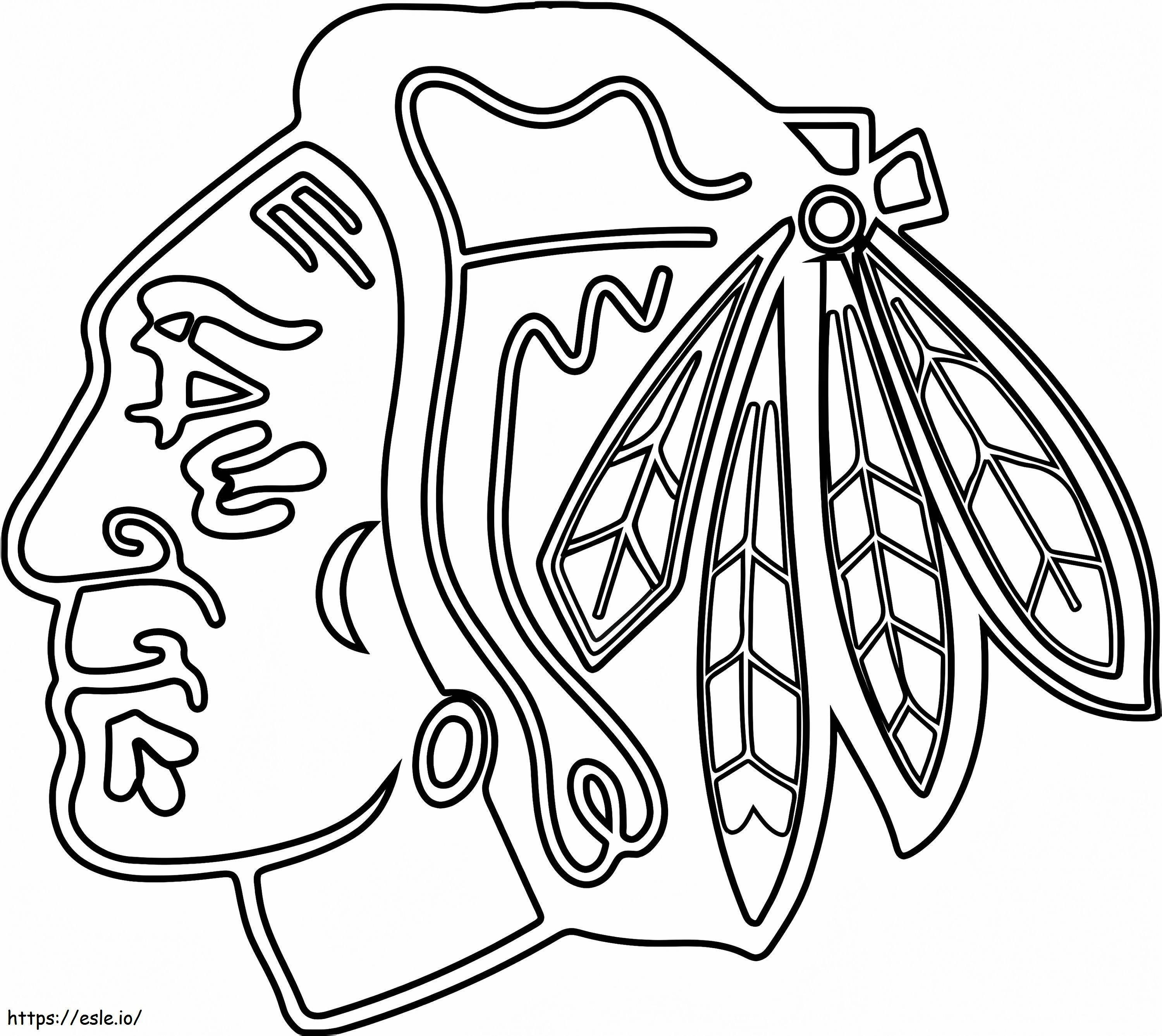 Logo Chicago Blackhawks Gambar Mewarnai