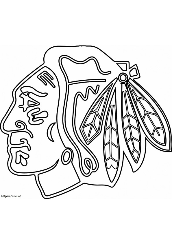 Logotipo de los Blackhawks de Chicago para colorear