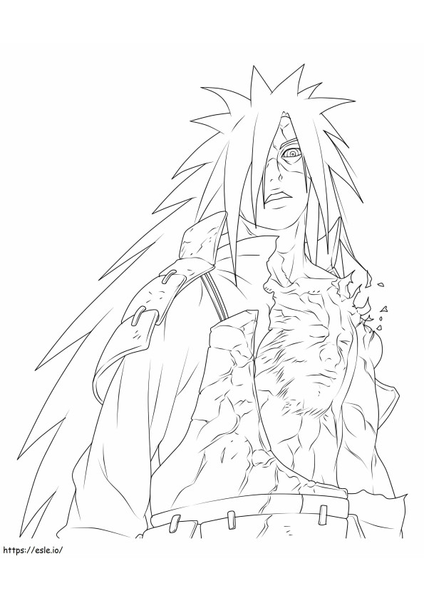 Madara With The Power Of Hashirama coloring page