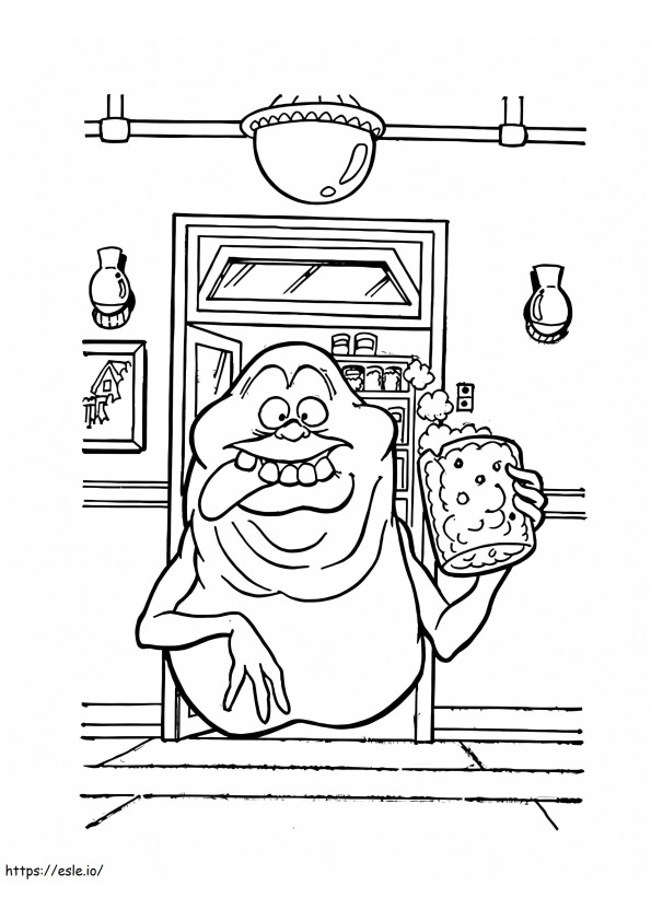 Ghostbusters And Slime coloring page