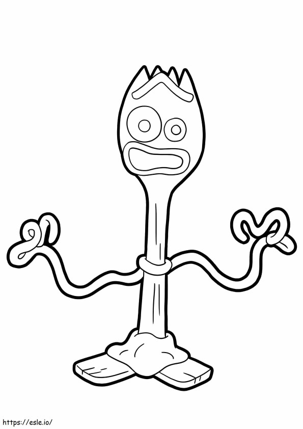 Disney Forky De Toy Story 4 Scaled coloring page