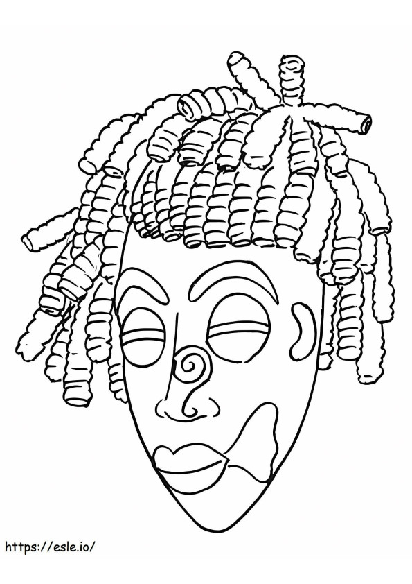 Great Mask coloring page