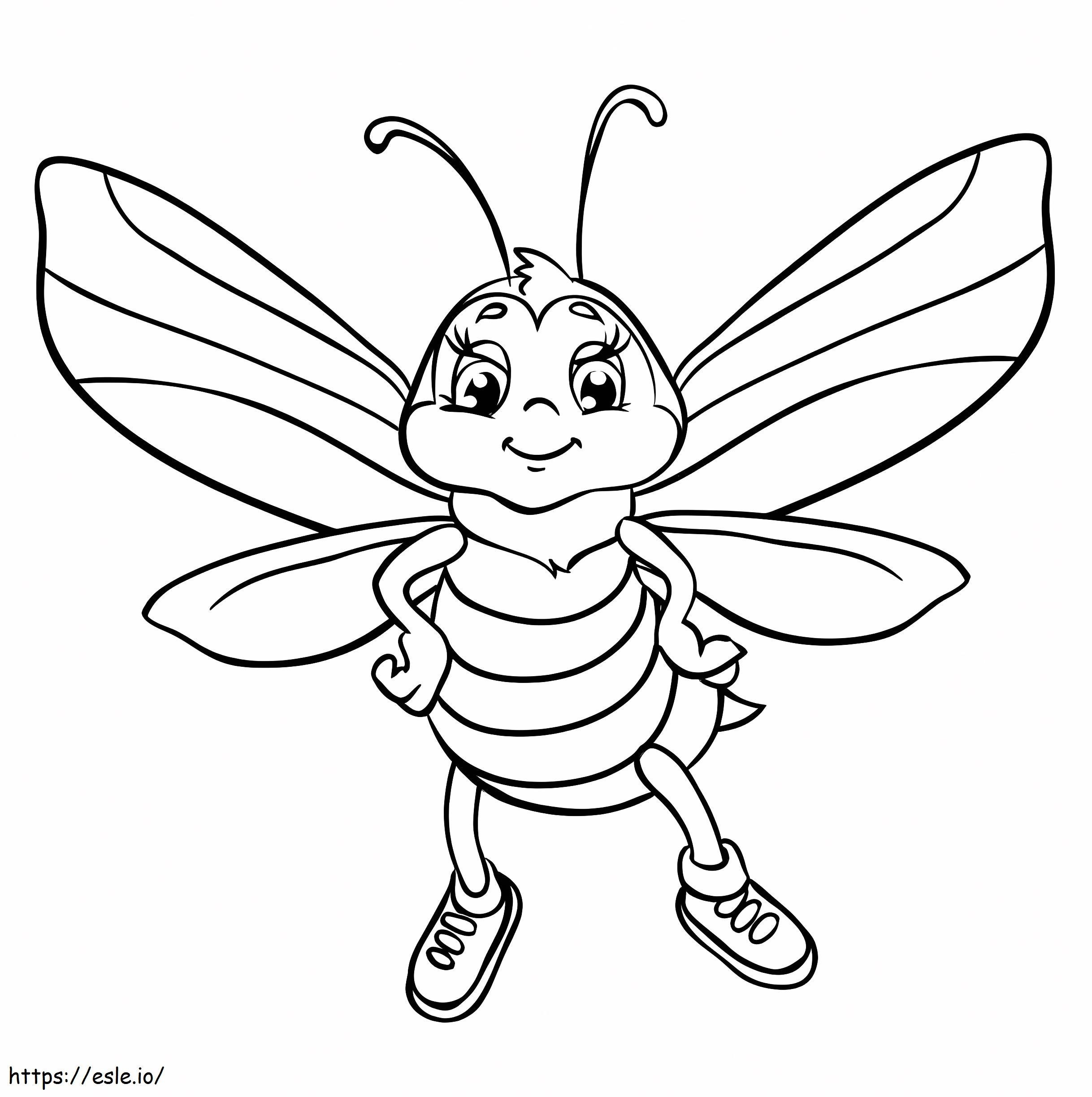 Lebah yang cantik Gambar Mewarnai