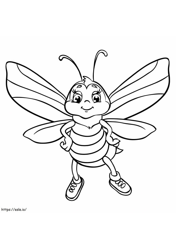 Lovely Bee coloring page